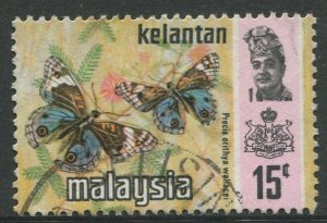 STAMP STATION PERTH Kelantan #103a Sultan Yahya Petra Butterflies Used 1971