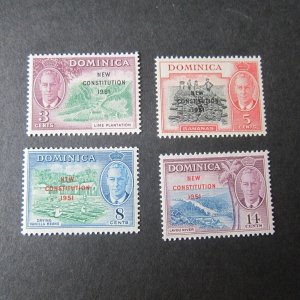 Dominica 1951 Sc 157-160 KGVI set MNH