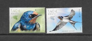 BIRDS - ESTONIA #893-4 MNH