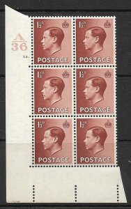 1½d A 36 Cylinder Block - 12 Dot UNMOUNTED MINT