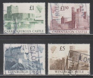 Great Britain,   Castles  (SC# 1230-1233) USED SET
