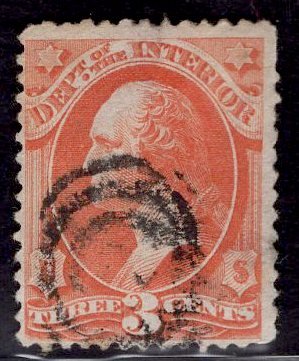 US Stamp #O98 3c Interior USED SCV $3.00
