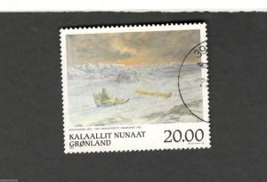 1999 Greenland SCOTT #350 PAINTING  Θ used stamp