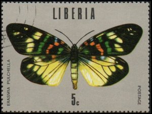 Liberia 685 - Cto - 5c Chalcosine Day-flying Moth (1974)