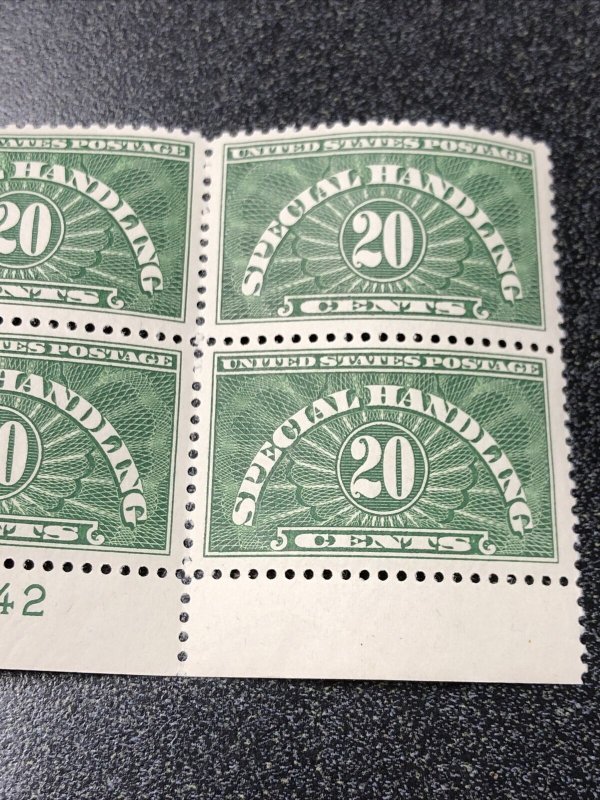 US QE3 Special Handling Plate Block Of 6 Extra Fine Mint Never Hinged