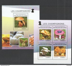 2014 Guinea Flora Plants Mushrooms Les Champignons Kb+Bl ** Stamps St747