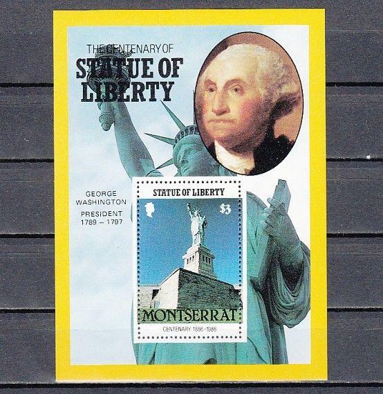 Montserrat, Scott cat. 637 only. George Washington on Lighthouse s/sheet.