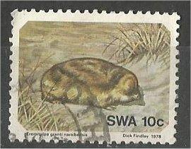 SWA, 1978, used 10c, Golden sand mole, Scott 412