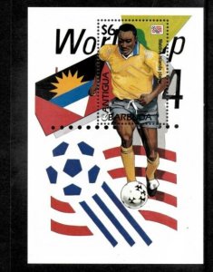 Antigua 1994 - FIFA World Cup Soccer - Souvenir Stamp Sheet - Scott #1842 - MNH