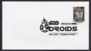 US 5574 Star Wars Droids R2-D2 BWP FDC 2021