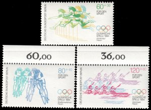 Germany Berlin #9NB213-215  MNH - Olympics Cycling Kayak Hurdles (1984)