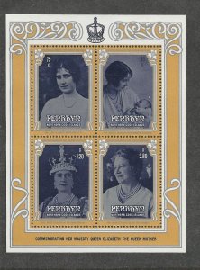 Penrhyn, Postage Stamp, #322A Mint NH Sheet, 1985 Queen Elizabeth