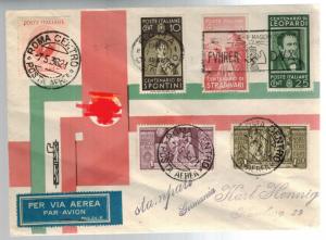 1938 Rome Italy Mussolini state visit Cover to Hamburg Germany