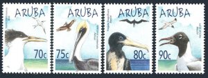 Aruba 244-247, MNH. Birds 2004. Sterna sandvicensis, Pelecanus, Fregata, Larus