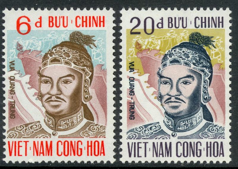 SOUTH VIETNAM 1972 King Quang Trung Set Scott Nos. 411-412 MNH