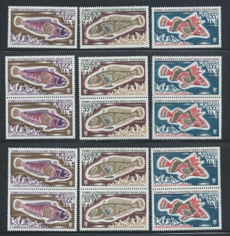 FSAT 40, 43, 44 MNH Fish  x 5.  2019 CV $106.25