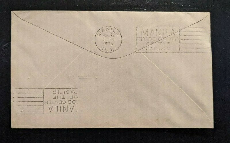 1935 Guam First Flight FAM 14 Cover to Manila Philippines