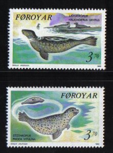 Faroe Islands #239-240 MNH  1992 seals