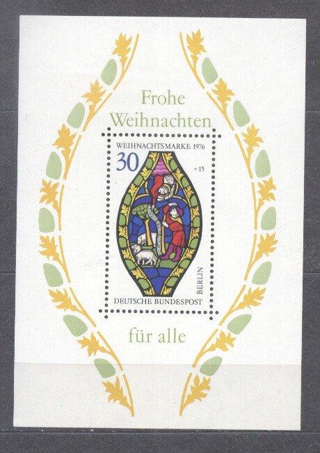 Germany Bundes 1976 Religion Christmas perf. sheet MNH S.577