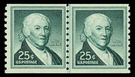 USA 1059A Mint (NH) Line Pair Untagged Shiny Gum