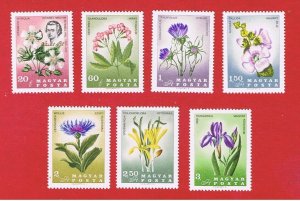 Hungary #1811-1817  MNH OG  Flowers  Free S/H