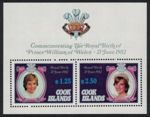 Cook Is. Birth of Prince William of Wales 2nd issue MS 1982 MNH SG#MS847
