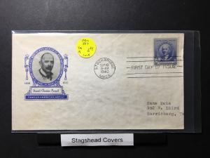 US FDC 1940 SC887 Cachet Daniel Chester French American Artist Stockbridge MA