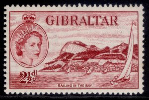 GIBRALTAR QEII SG149, 2½d carmine, M MINT.