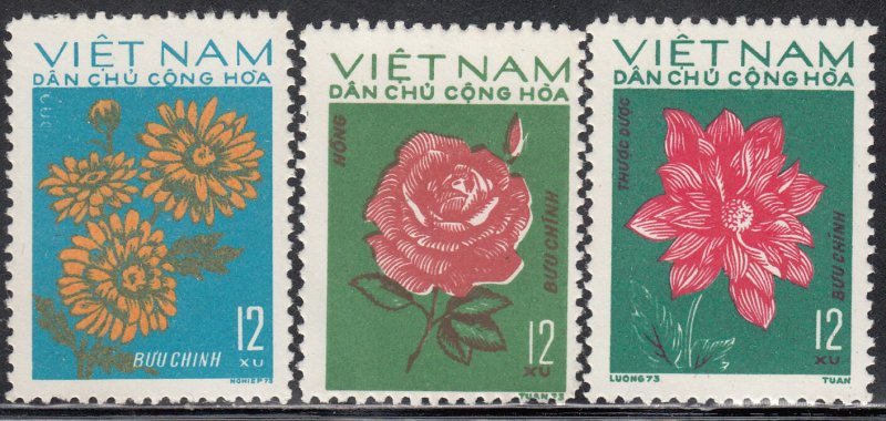 N.Vietnam MNH Sc  756-58 Mi 719-21 Value $ 3.00  US