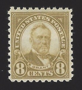 1926 8c Ulysses S. Grant, Olive Green Scott 589 Mint F/VF NH