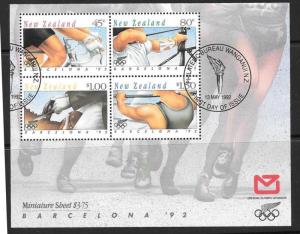 NEW ZEALAND SGMS1674 1992 OLYMPIC GAMES FINE USED