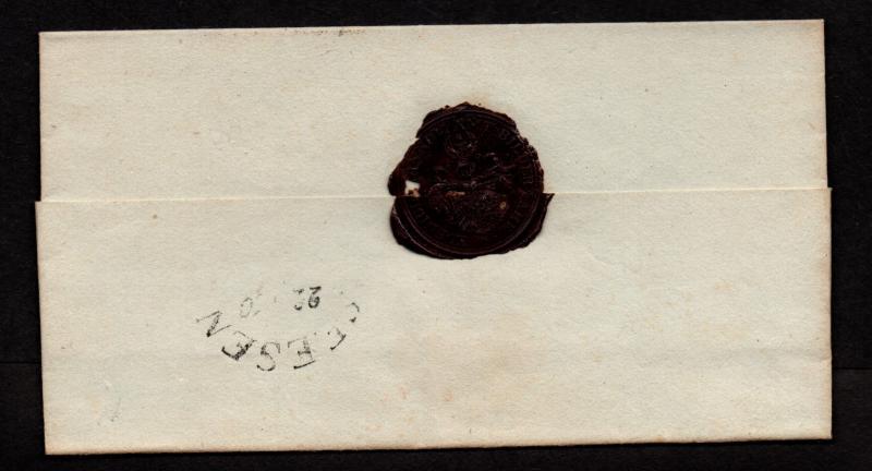 $German Stampless Cover, Lamspringe-Sesen, 1840