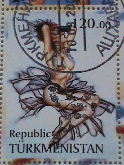 TAJIKISTAN STAMP: THE ART OF OLIVIA  CTO- MNH S/S #2. MOST DEMAND. VERY RARE