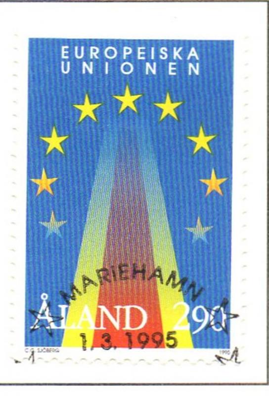 Aland Sc 113 1995 European Union Entry stamp used