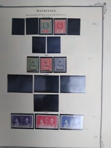 collection on pages Mauritius 1932-68 JG: CV $179