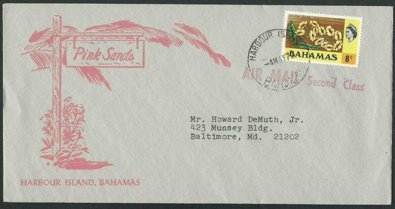 BAHAMAS 1977 cover to USA HARBOUR ISLAND cds..............................56589