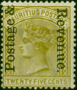 Mauritius 1902 25c Olive-Yellow SG160 Fine LMM