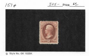 U.S. Classic: Sc # 157, 2c Jackson, MH (59016)