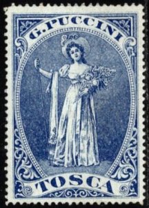 1900 Italy Poster Stamp The Milan Premiere of Opera Tosca