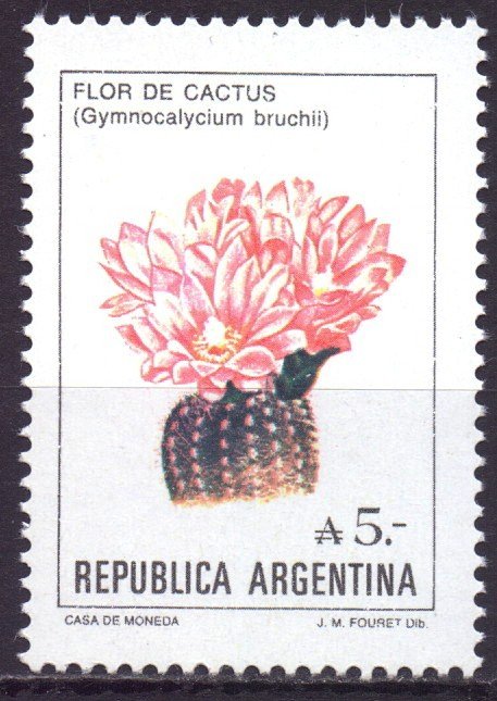 Argentina. 1987. 1855. Cactus flora flowers. MNH. 