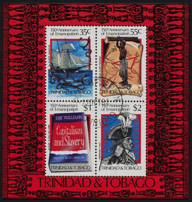 Trinidad & Tobago 426a used - Ship, Emancipation, Map