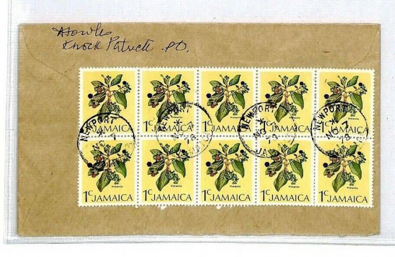 Jamaica *Newport* CDS Cover FLOWERS BLOCK FRANKING {samwells-covers}1978 CS134