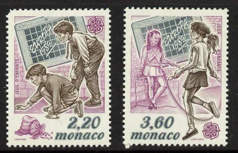 Monaco 1682-3 MNH EUROPA, Children Playing