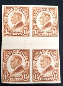 US# 631 Hardin $01..5 Cent, Imperf Pair, Horiz. Gutter between block   Mint NH