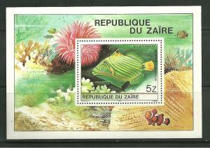 Zaire 981a MNH S/S Tropical Fish