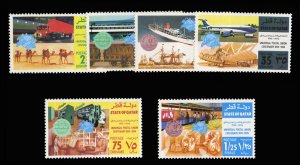 Qatar #384-389 Cat$24.55, 1974 UPU, complete set, never hinged