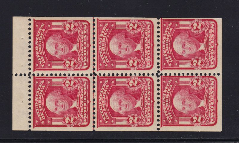 319g Booklet Pane VF OG never hinged with nice color cv $ 240 ! see pic !