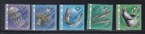 Russia # 5954-5958, Marine Life, NH 1/2 Cat.,