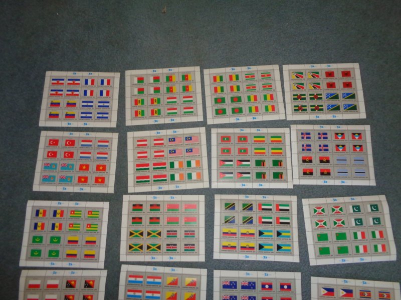 UNITED NATIONS FULL FLAG SHEET COLLECTION, MNH, OG