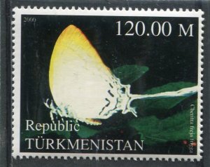 Turkmenistan 2000 BUTTERFLY 1 value Perforated Mint (NH)